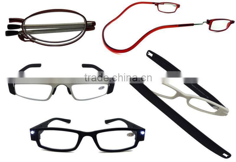 TR nylon folding reading glasses with case