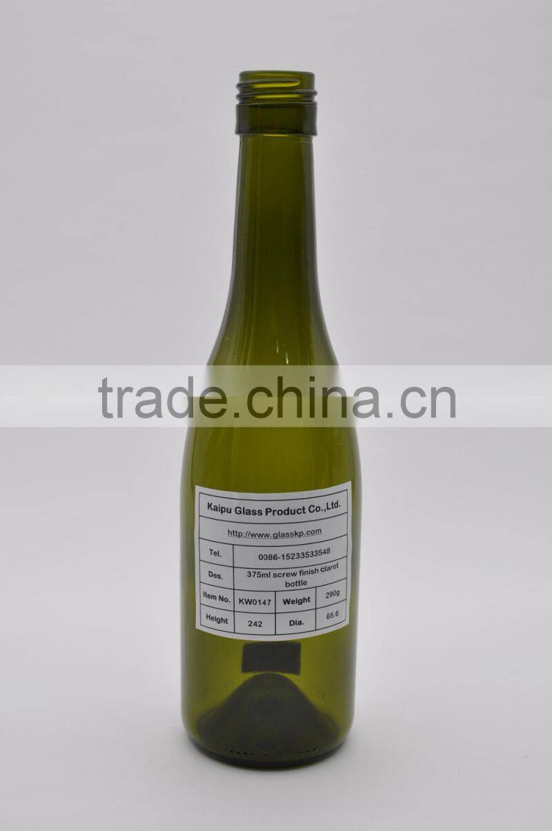 375ml glass soda bottle, glass beverage bottle