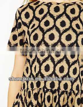 ODM&OEM manufactures fashion designer Apparel in china Printed Tops shkz 175