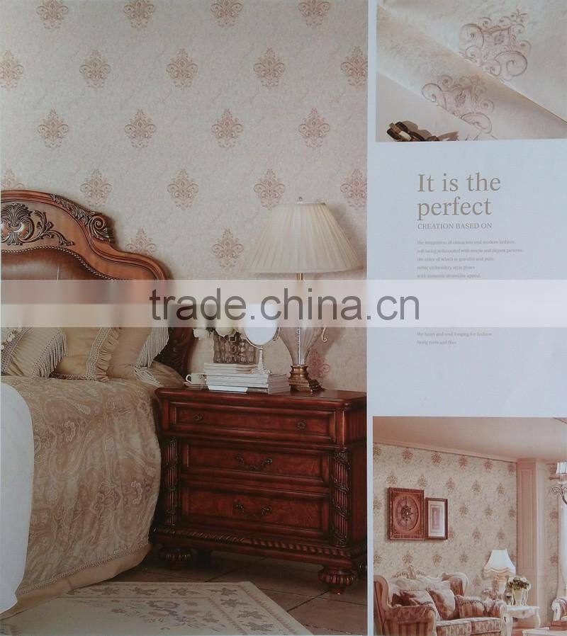 new invention Seamless wallcovering 2.8m width fabric back wallpaper zHM-6204