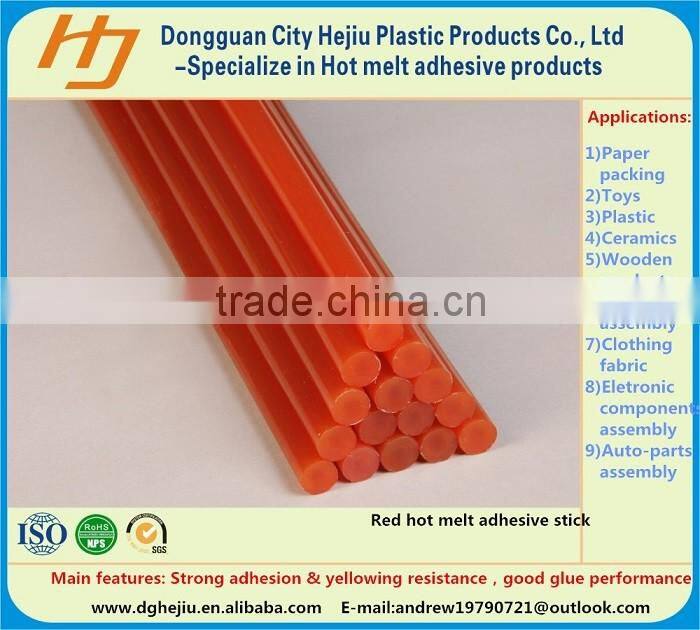 EVA red hot melt silicone glue for packing paper sticker