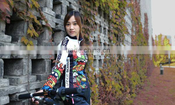 colorful long cycling jersey suitable for men and women