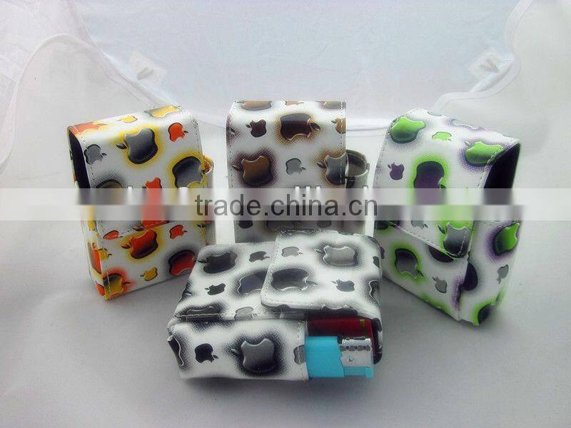 black & white stripes design print pu leather cigarette case cigarette holder leather pouch for cigarette pack