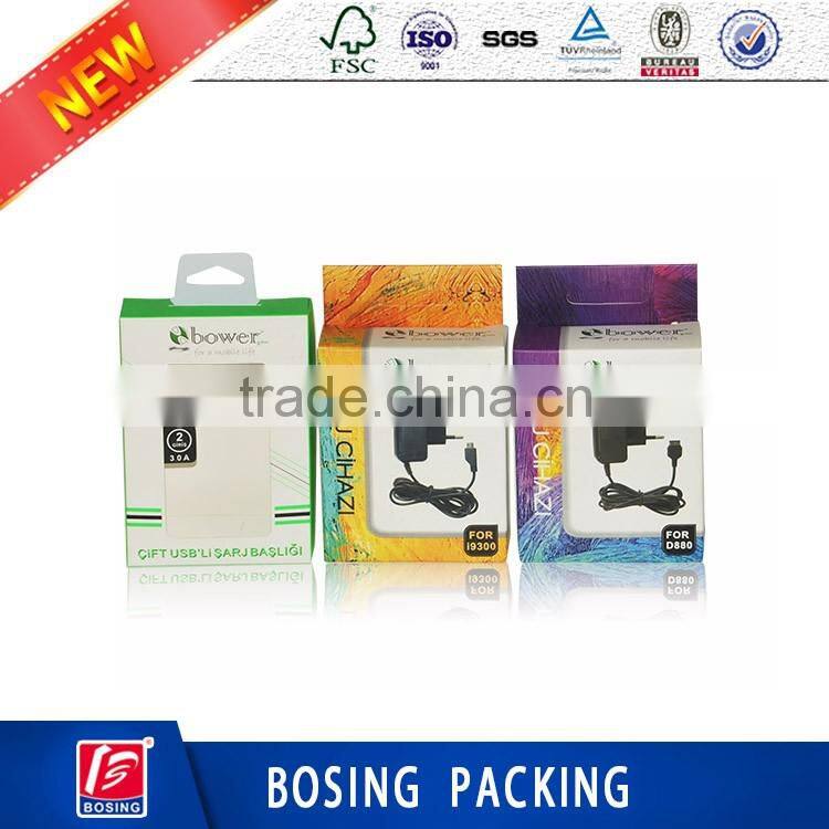 Customized Phone Charger Packaging Box With PVC Window for Wholesale