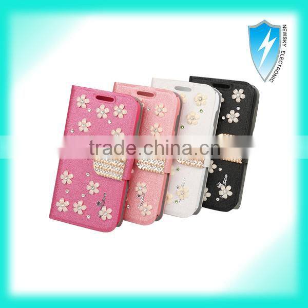 New product Diamond wallet Case for iPhone 6, phone case for iphone 6 with card holder