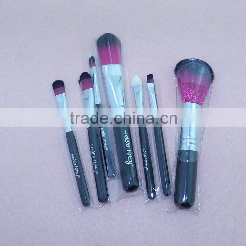 7pcs Newest makeup brushes professional synthetic hair hello kitty cosmetic makeup brushes