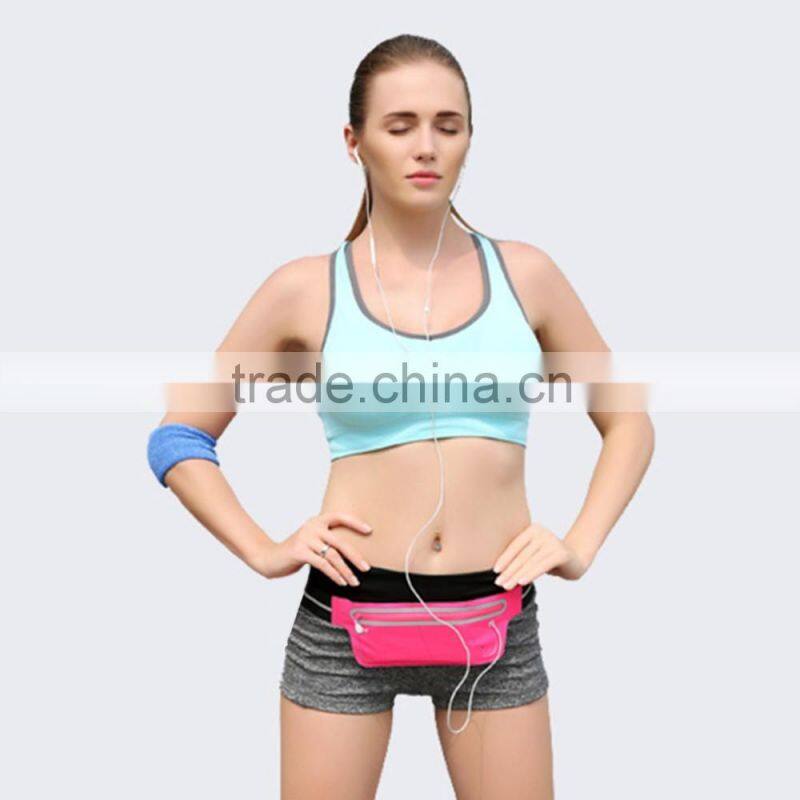 wholesale spandex running flip belt waist pack pouch phone bag