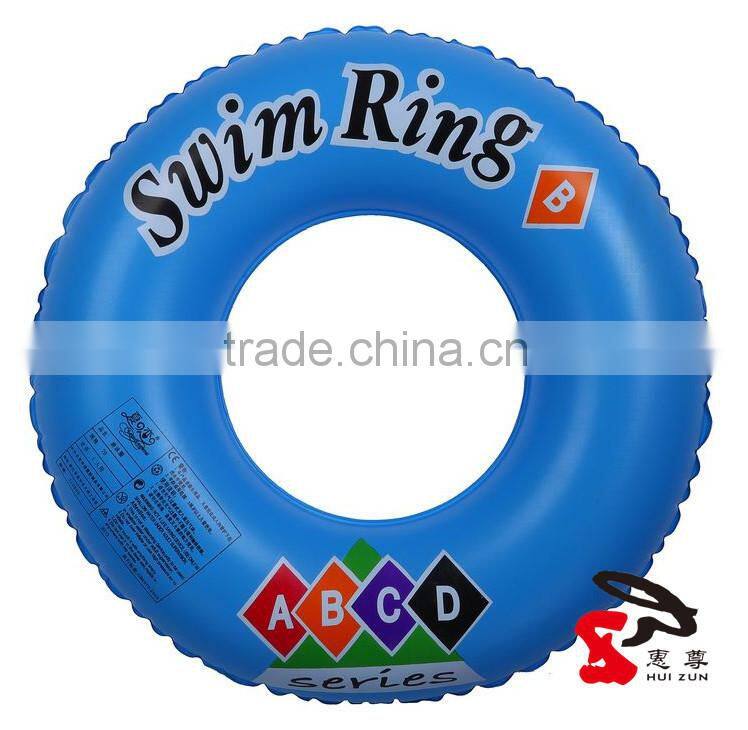 Custom logo printed inflatable ABCD pvc swimming ring for promotion