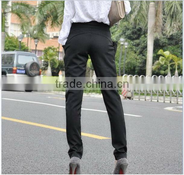 Top Sale 2014 Fashion Women's Pants High Waist Women's Skinny Long Trousers OL Casual Bow Harem Pants Large Size Women's Pants