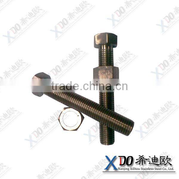 alloy 800 . alloy800H. alloy825 . alloy925stainless steel fasteners full thread hex bolts