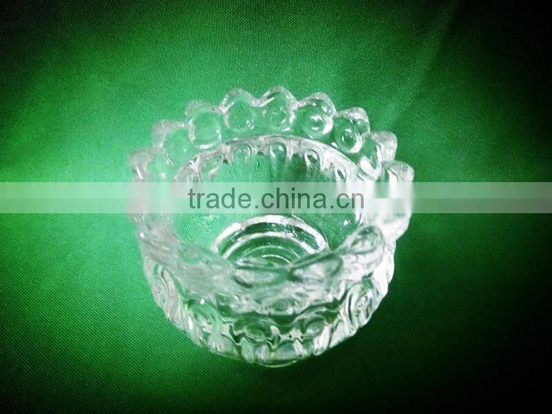 100 ml Lotus Lotus Lotus Shaped Recycled Crystal Wax Empty Container Decorative Candle Holder