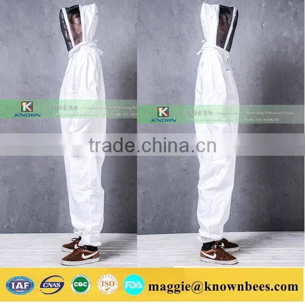 cotton beekeeping protective hat / beekeeping suit white color