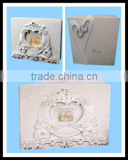 Hot New Product Love heart & Wedding Rings Resin Guest Book