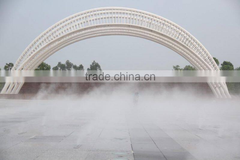 Outdoor artificial cold fog water fountain