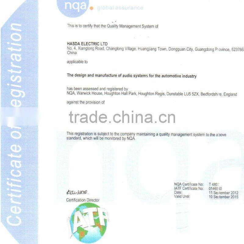 1DIN standard size car MP3 player H-907 , AM/FM/Aux/SD/USB