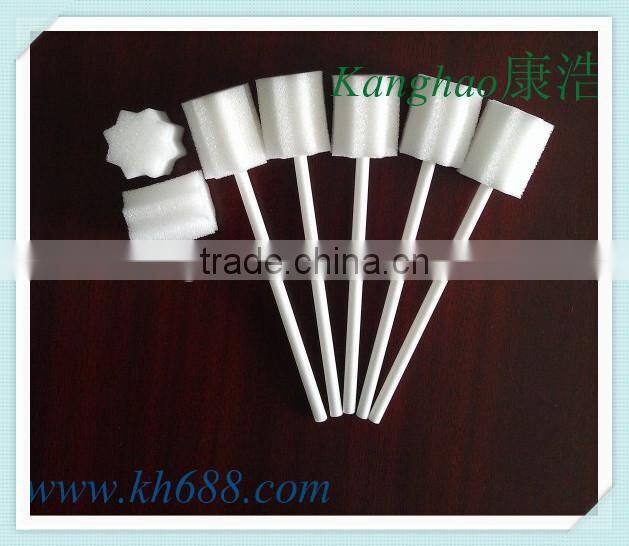 Changzhou factory directly sell medical sponge, sponge oral swab, sponge swab