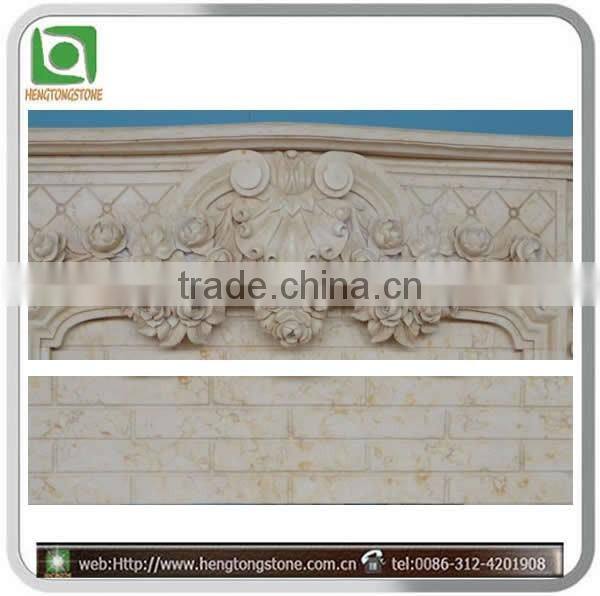 Quyang factory fireplace mantel marble