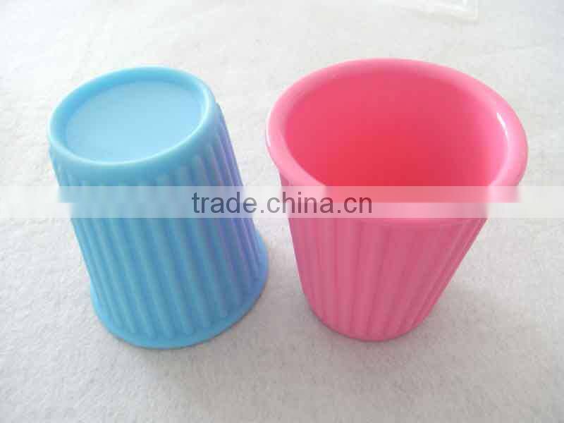 Heat resistant collapsible vacuum massage silicone cups