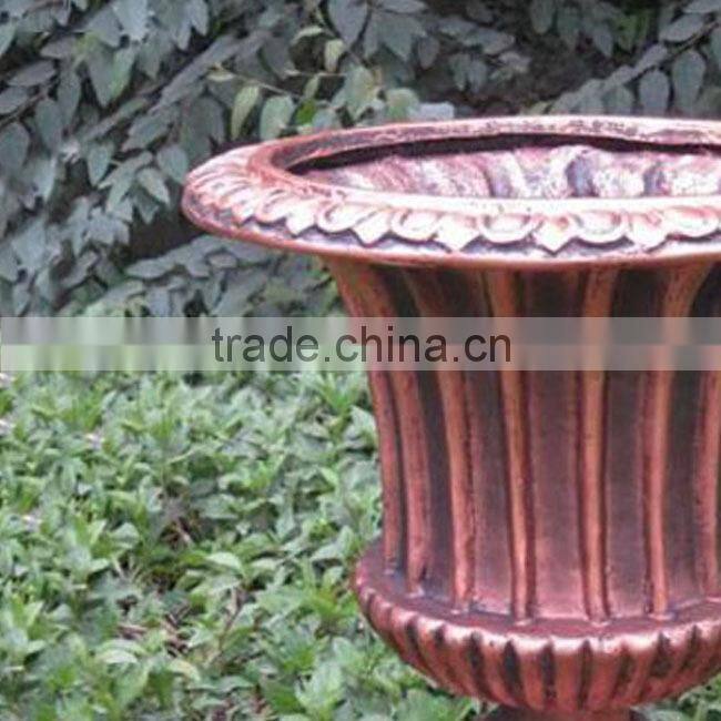 Classical Polyresin Bronze Outdoor Pots Flower Planter