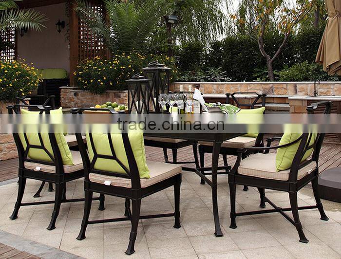 2017 New Style Aluminum Outdoor Dinning Furniture Patio Table Chairs Sets