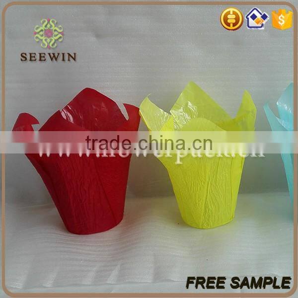 wholesale various colors bopp plastic flower pot