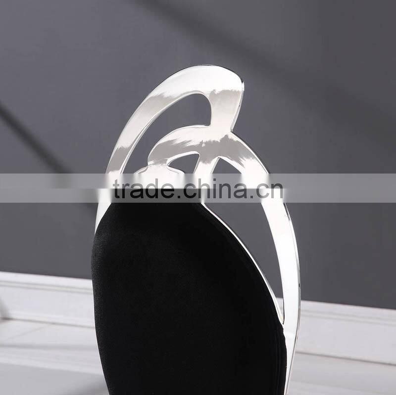 Special model customize dining chair stainless steel leg