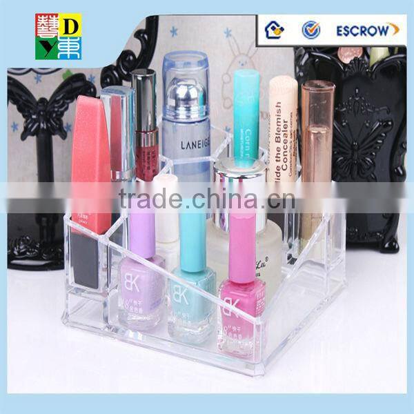 High quality of clear acrylic make up display stands from shenzhen