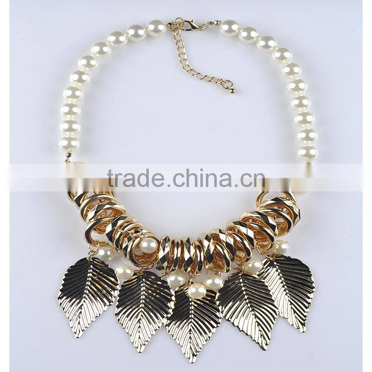 Handmade new design women fashion alloy jewelry necklace