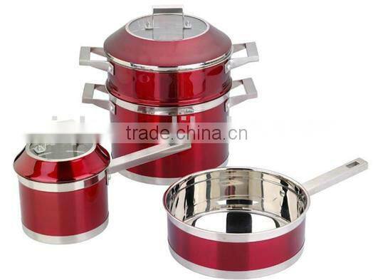 6pcs induction based stainless steel cookware set