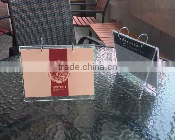 2017 Wholesales with printing supply customized clear acrylic table calendar frame 3x5 acrylic frame