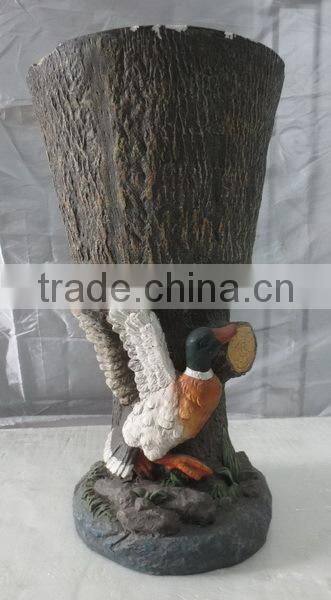 knock-down fiberglass duck wooden flower pots for livingroom