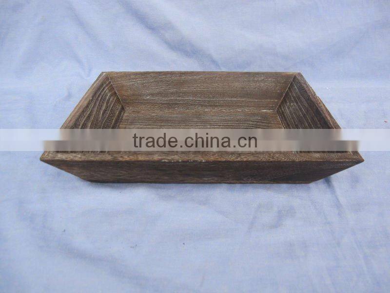 environmentally friendly black wooden food serving tray