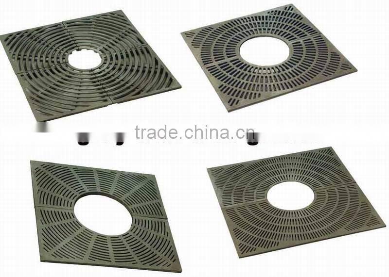 corrosion resistant square cast iron tree grating