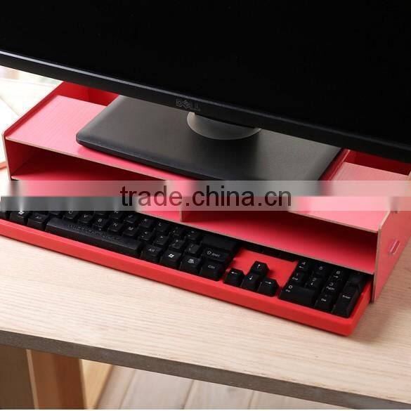 Creative Desktop DIY wood increased computer rack