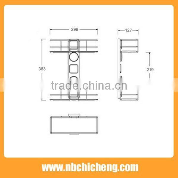 2016 High quality bath utensil rack stronge wall suction jewelry holder