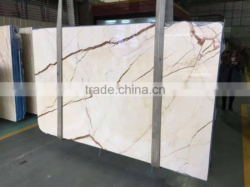 High Quality Polished Cream Color Natural Marble Big Slabs and Tiles BF12-03314a