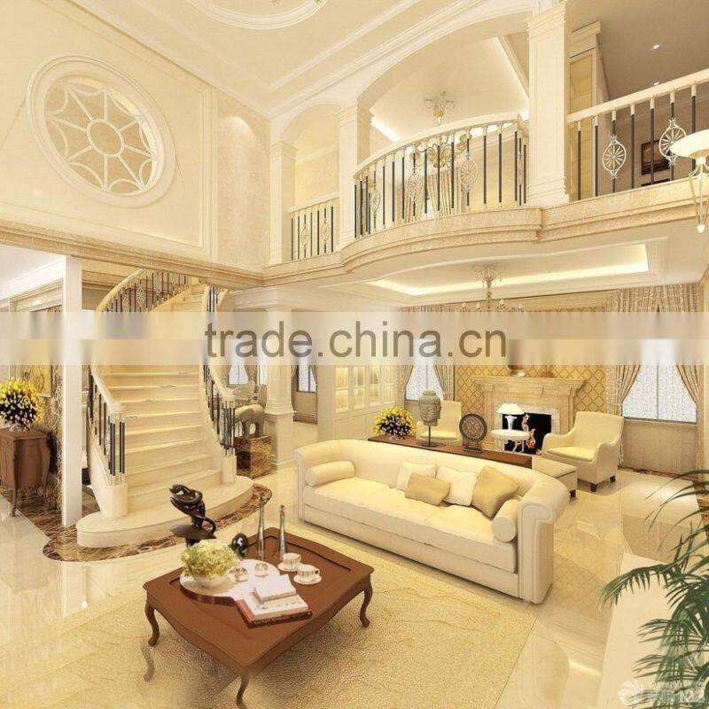 Neo Classical French Style 3d Interior Design for Living Room and Staircase of Villa BF11-08283f