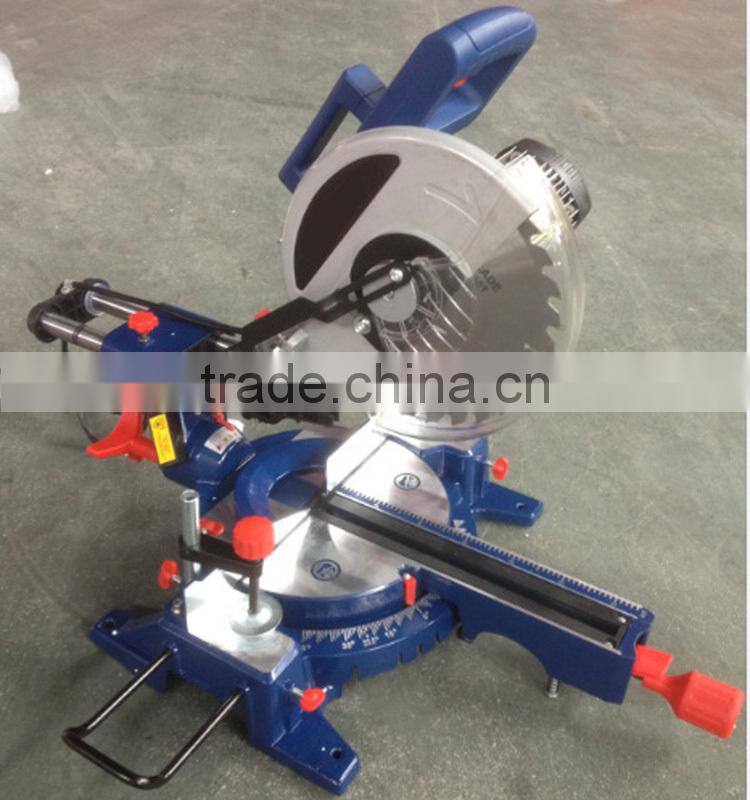 Latest 255mm 1800w Low Noise Electric Power Aluminum Wood Cutting Cut Off Table Circular Machine Induction Motor Slide Miter Saw