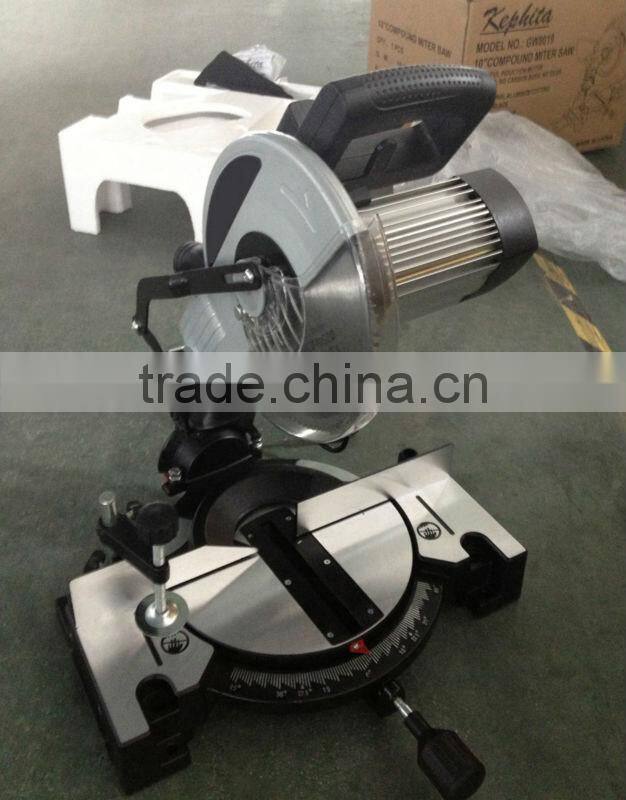 255mm Long Life Electric Power Aluminum Wood Cutting Cut off Table Circular Machine Tools Induction Compound Miter Saw