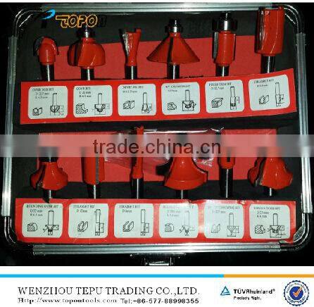 12 pcs (B) Router bit set
