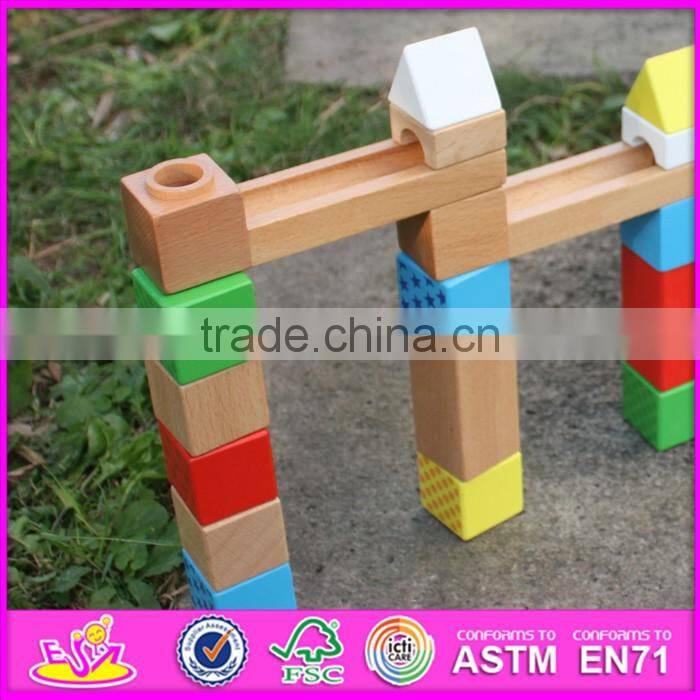 2016 new design building blocks funny children wooden marble run toys W13A126