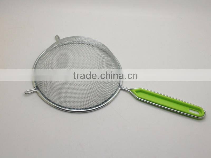 Kitchen accessories stainless steel cooking splatter screen with plastic handle for splatter cuard fits