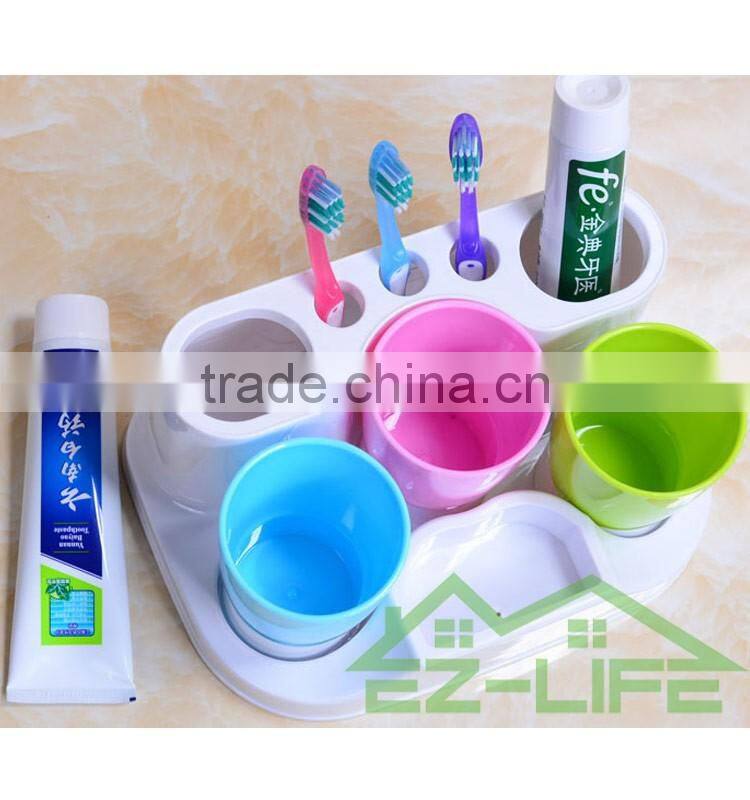 2017 suction cup organizer bathroom toothbrush holder with cup
