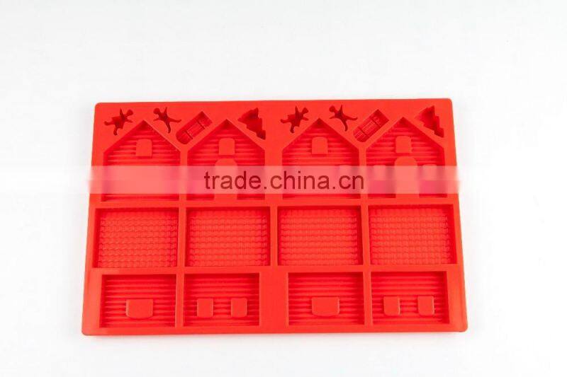 11200 Gingerbread House shape Silicone cake mold
