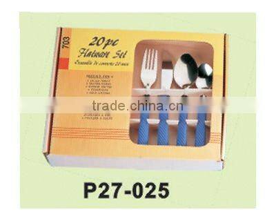 20pcs stainless steel plastic flatware set