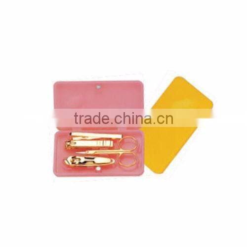 4pcs mini manicure set with blue transparent plastic bags