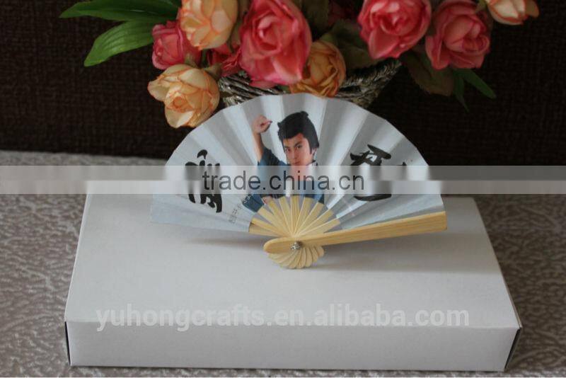 Mini bamboo paper fan