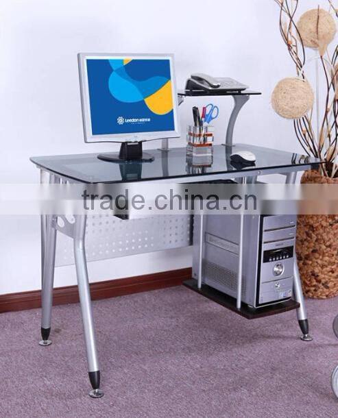 2015 simple executive glass office table metal office table with glass top