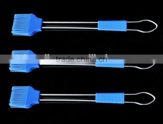 Amazon hot sale 12inch long Stainless steel handle silicone basting brush