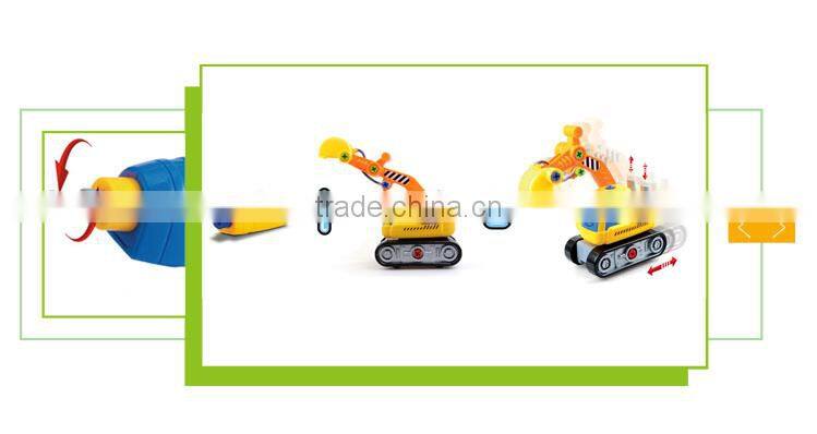 Best sale kid intelligent diy model car plastic trailer truck toy